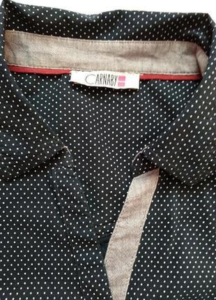 Приталені сорочка в дрібний горошок з v-подібним вирізом3 фото