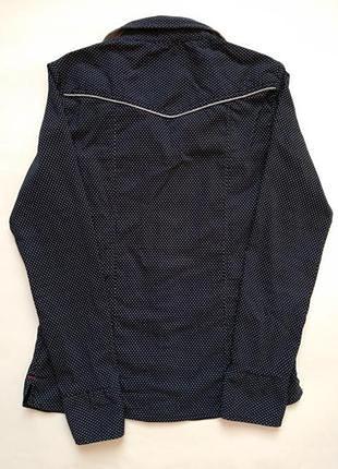 Приталені сорочка в дрібний горошок з v-подібним вирізом2 фото