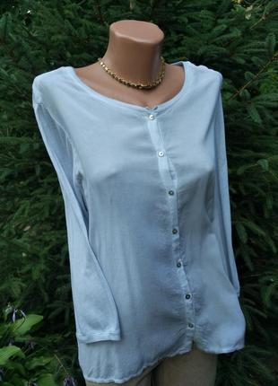 Better rich/уютная поплиновая блуза небесного оттенка от американского бренда-за полцены!3 фото