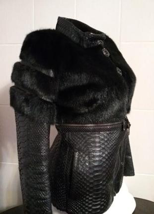 Куртка питон - норка, рептилия