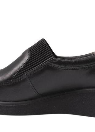Туфли женские из натуральной кожи, на низком ходу, цвет черный, украина savio2 фото