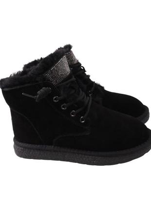 Ботинки женские li fexpert черные натуральная замша