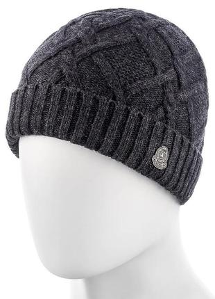 Шапка c отворотом atrics mh391 антрацит