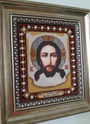 Набор для вышивки бисером чарівна мить б-1155 "икона образ господа нашего иисуса христа"