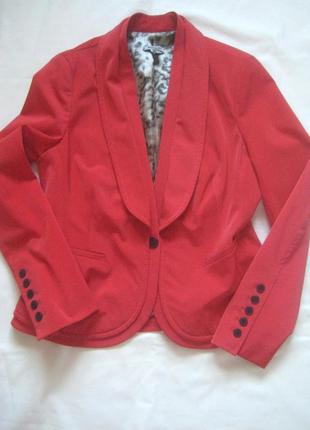 Шикарний  брендовий пиджак bandolera оригинал, леопардовый подклад2 фото