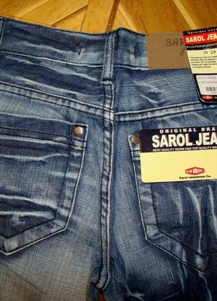 Новые укороченные джинсы sarol jeans (р.24)3 фото