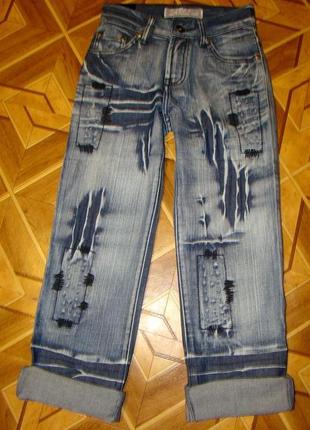 Новые укороченные джинсы sarol jeans (р.24)1 фото