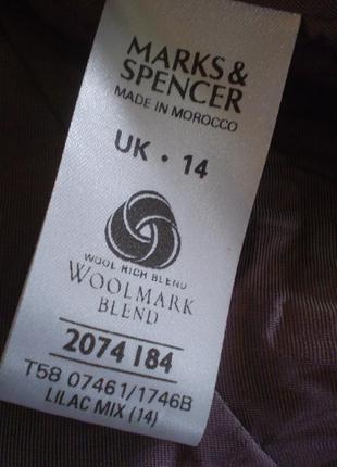 Жіночий твідовий жакет mark&spencer uk14 48р. l, вовна9 фото