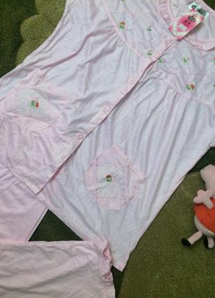 Пижама легкая брюки кофта4 фото
