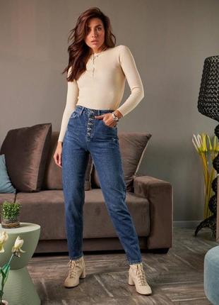 Джинси мом жіночі прямі джинси бойфренди4 фото