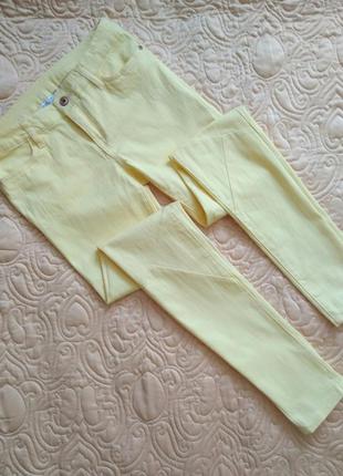 Жіночі джинси bonprix жовті  брюки штани стрейч skinny 34