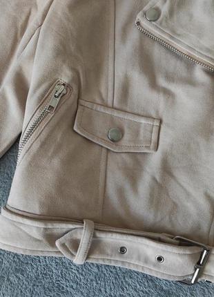 Куртка укороченная демисезонная под замшу косуха missguided3 фото