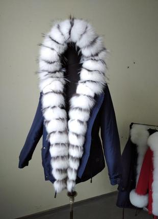 Парка з натуральним хутром натуральным мехом