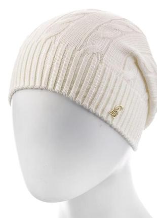 Шерстяная женская шапка atrics wh464 алый2 фото