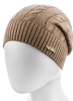 Шерстяная женская шапка atrics wh464 алый8 фото