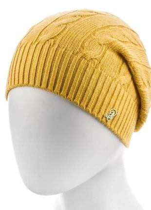 Шерстяная женская шапка atrics wh464 алый6 фото