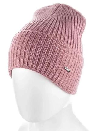 Шапка лопата молодежная с люрексом zolly zh179 розовый