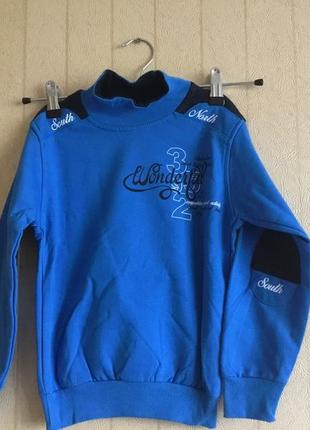 Стильний трикотажний гольф для хлопчиків на флісі на зростання 104,110