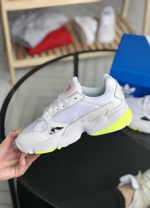 Жіночі кросівки adidas falcon white женские кроссовки адидас