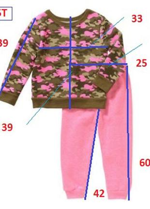 Тепла флісова піжама на дівчинку 5т 4-5 років тм garanimals3 фото