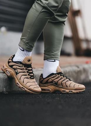 Nike air max tn plus brown, кросівки чоловічі найк тн коричневі весна-осінь, мужские кроссовки найк демисезонные3 фото