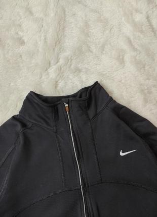 Черная nike dri куртка олимпийка кофта спортивная теплая утепленная на флисе на молнии зип флиска7 фото