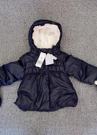 Курточка тепла з флісом для дівчинки 3 місяці (62 см)