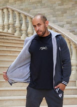 Теплий чоловічий костюм з капюшоном