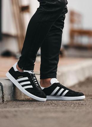 Adidas gazelle black white❤️36рр-45рр❤️кросівки адідас газель демісезонні, кросовки адидас газель