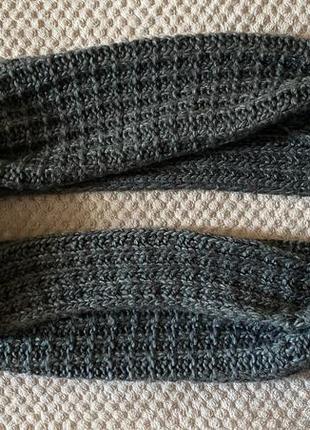 Серый шарф - хомут2 фото