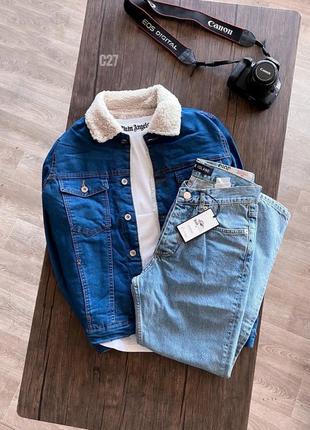 Мужская голубая джинсовка чоловіча синя джинсовка