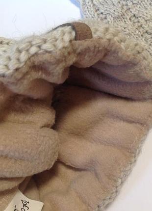 Комплект шапка і митинки5 фото