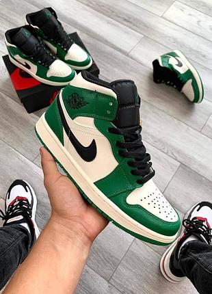 Nike air jordan retro 1 green-white