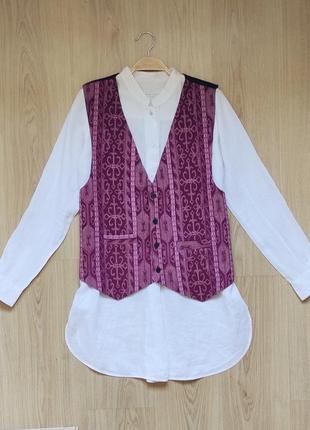 Винтажная гобеленовая жилетка bay line