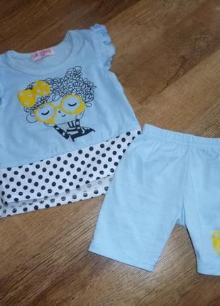 Костюм , пижама на 1-2 года (18 мес по бирке), состояние нового