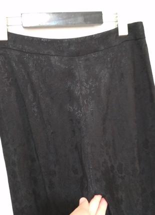 Роскошная жаккардовая ткань пейсли женские черные штаны супер качество!9 фото