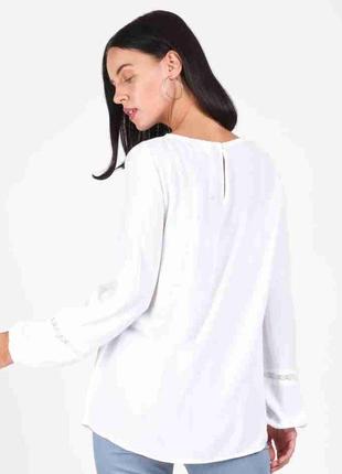 Белая блуза, вышиванка из вискозы marks & spencer5 фото