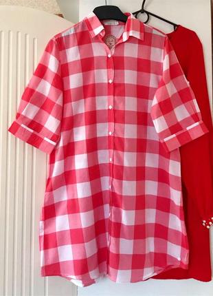 Туніка рубашка в клітинку