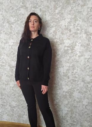 Актуальний чорний кардиган oversize розмір s m від boohoo