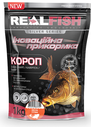 Прикормка real fish карп клубника 1кг