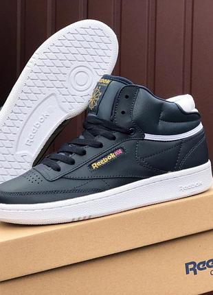 Кросівки reebok club c 85 face темно сині