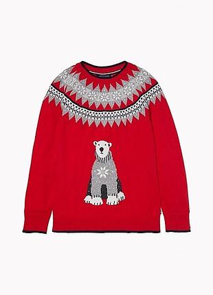 Джемпер женский с принтом tommy hilfiger оригинал