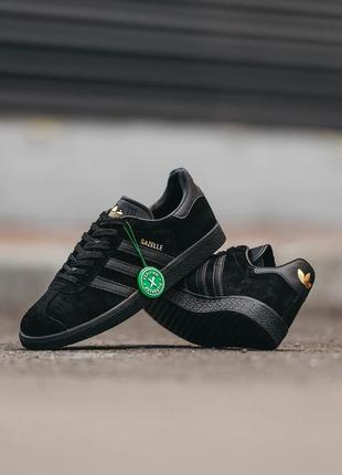 Adidas gazelle black, кросівки чоловічі чорні адідас газель, кроссовки адидас газель чёрные1 фото