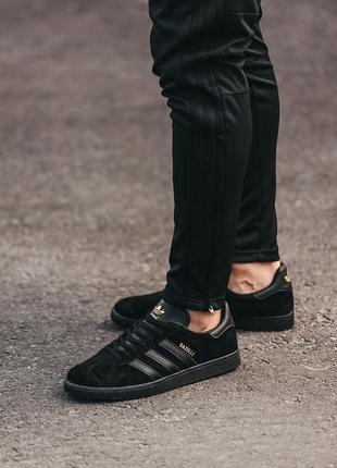 Adidas gazelle black, кросівки чоловічі чорні адідас газель, кроссовки адидас газель чёрные8 фото