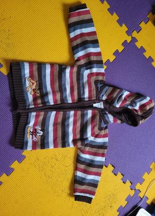 Теплая вязанная кофта