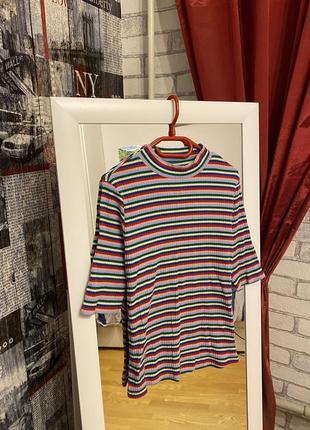 Разноцветная кофта в рубчик monki, размер s