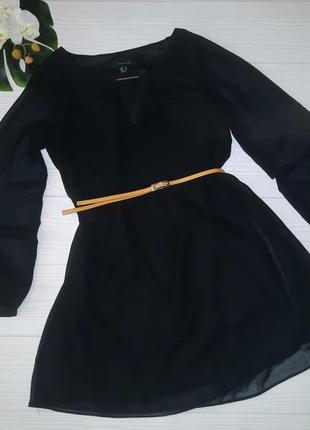 Чорна шифонова сукня р.101 фото