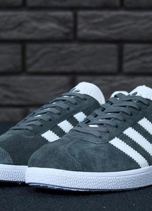 Чоловічі кросівки adidas gazelle grey мужские кроссовки адидас