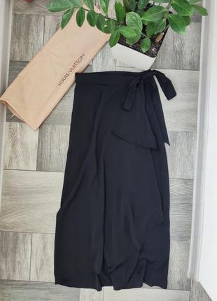 Класична юбка міді на запах2 фото