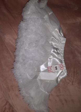 Белая юбка пачка на 3-6 лет4 фото